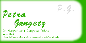 petra gangetz business card